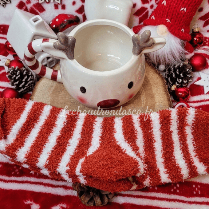 Tasse de Noël + chaussettes pilous