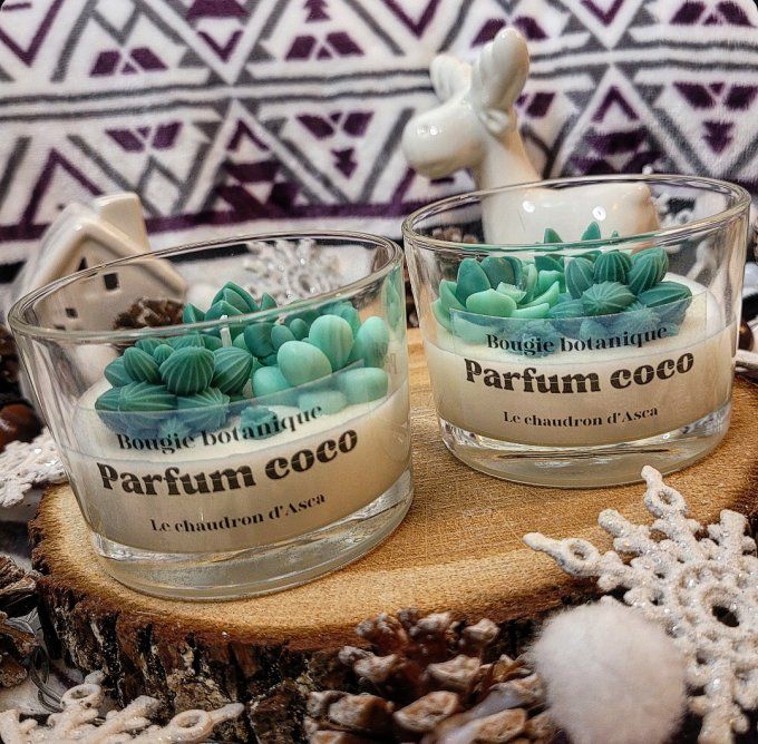 Bougie botanique parfum coco